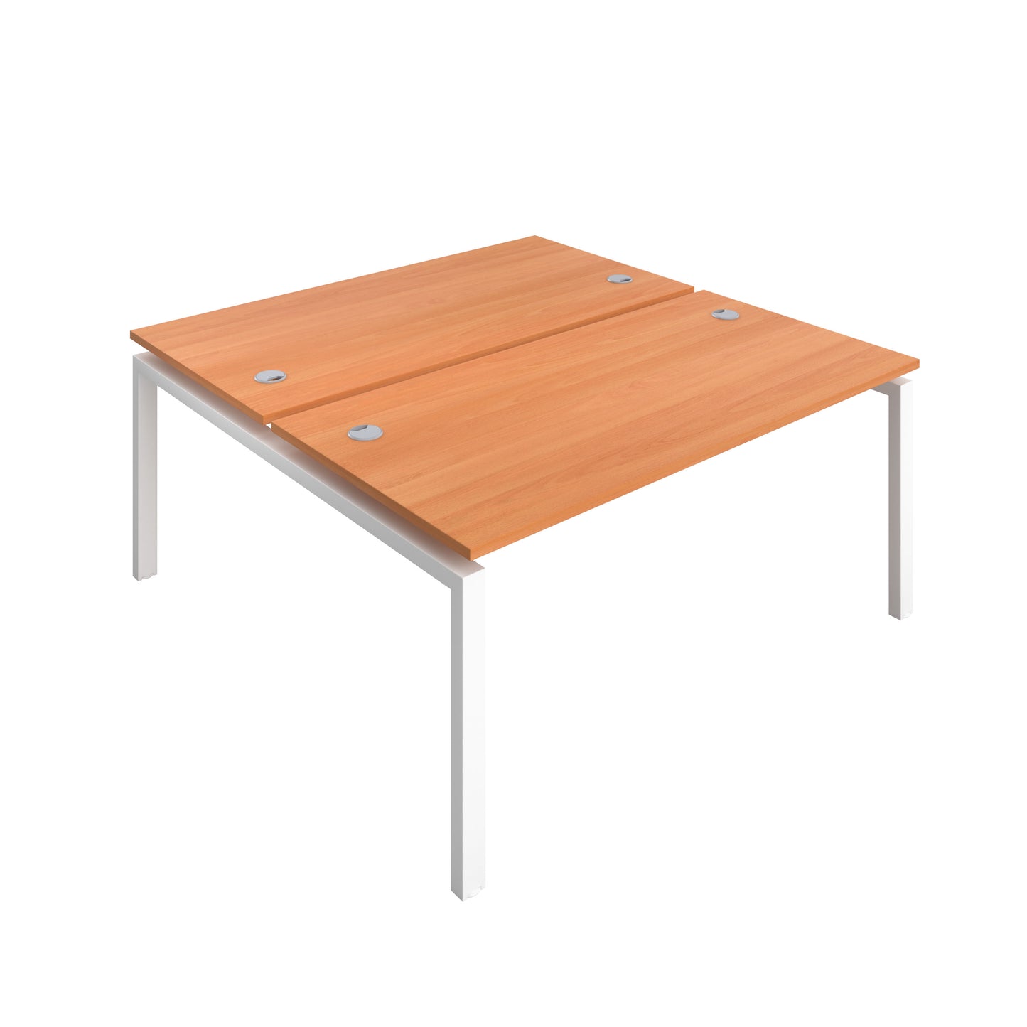 Telescopic Sliding Bench with Cable Ports: 2 Person | 1600 X 800 | Beech/White