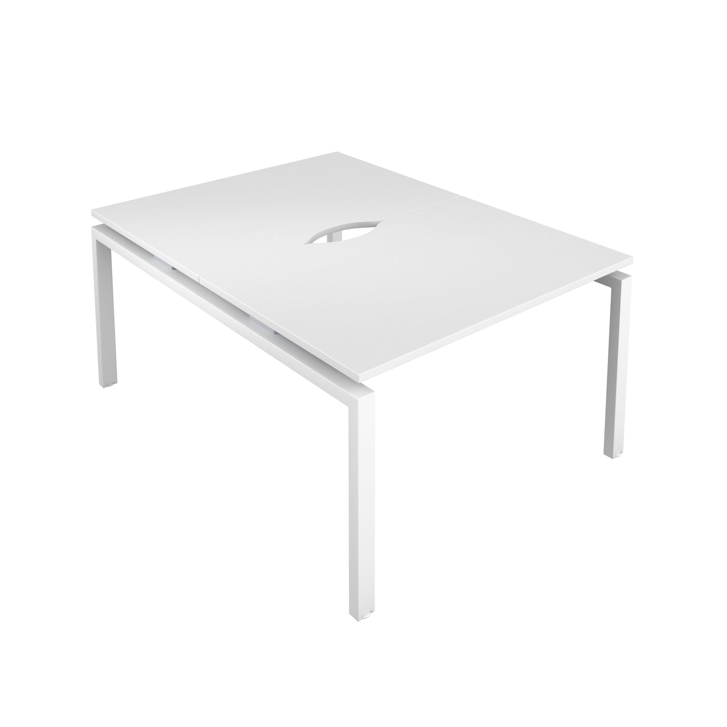 Telescopic Sliding Bench with Cut Out: 2 Person | 1200 X 800 | White/White