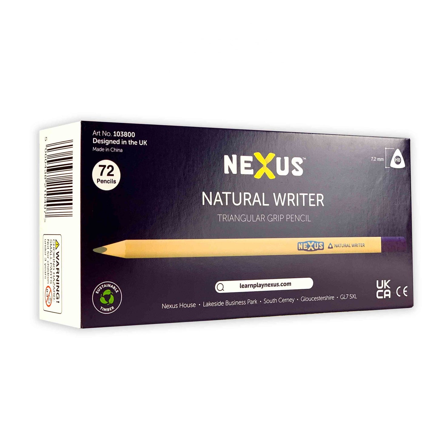 Nexus Triangular HB Natural Writers - Box of 72 x 20 boxes
