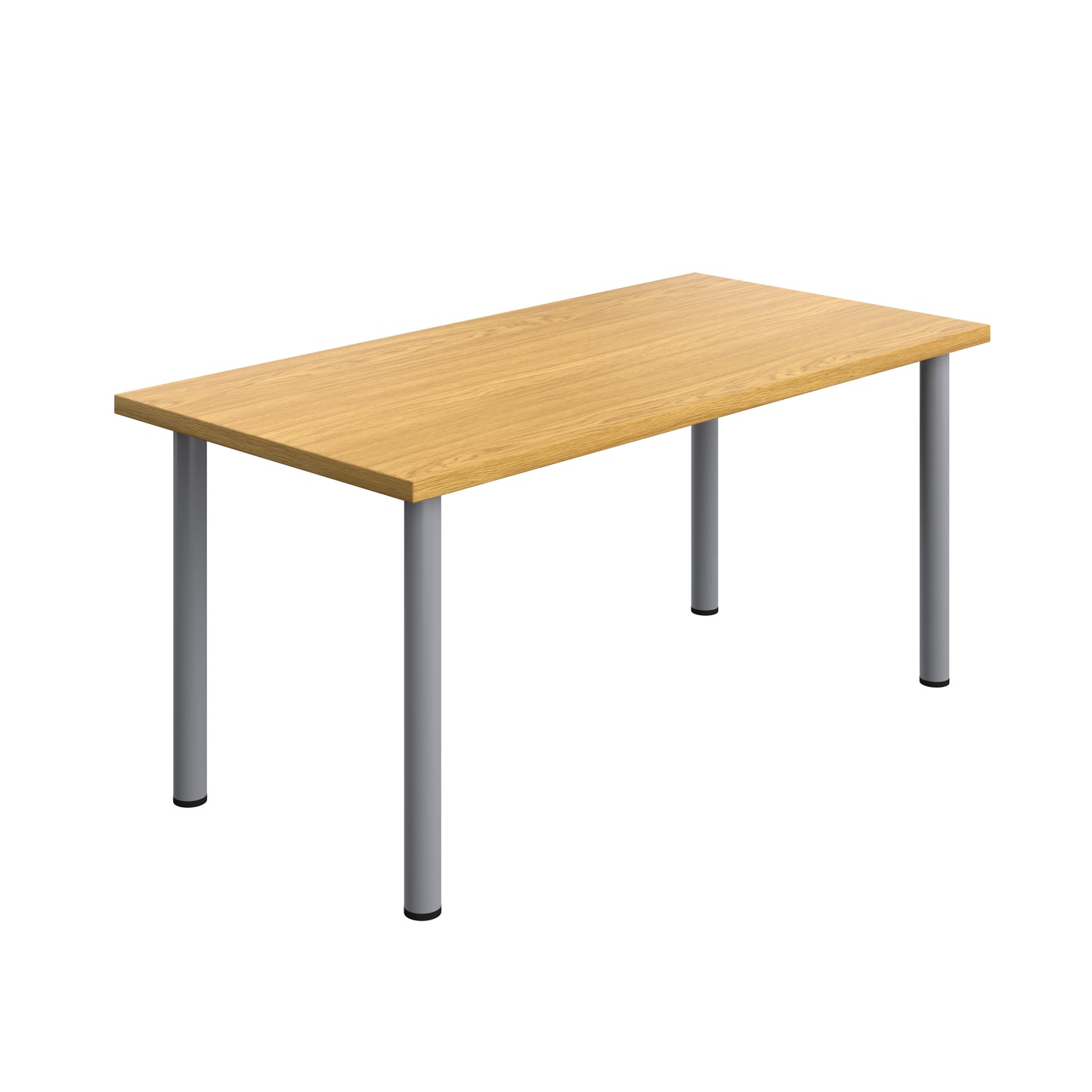 One Fraction Plus Rectangular Meeting Table | 1680mm | Nova Oak/Silver