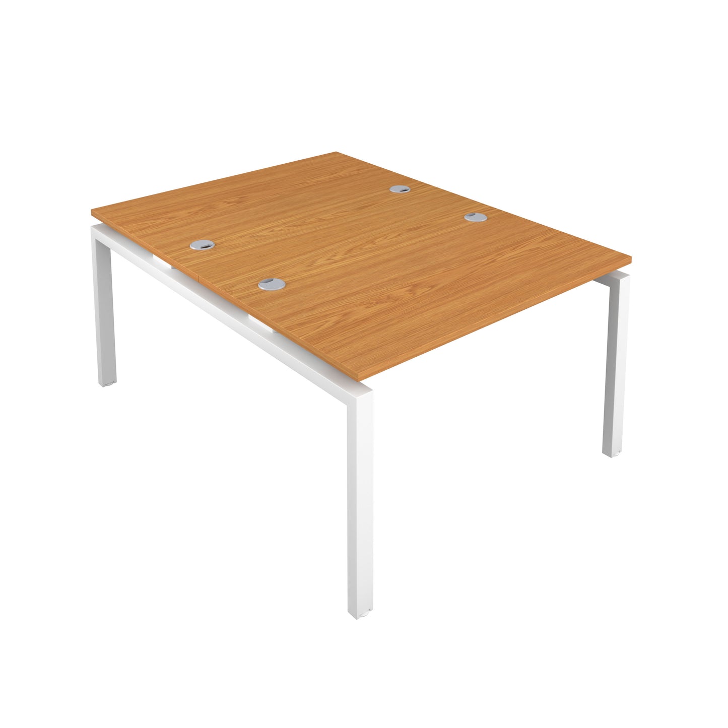 Telescopic Sliding Bench with Cable Ports: 2 Person | 1200 X 600 | Nova Oak/White