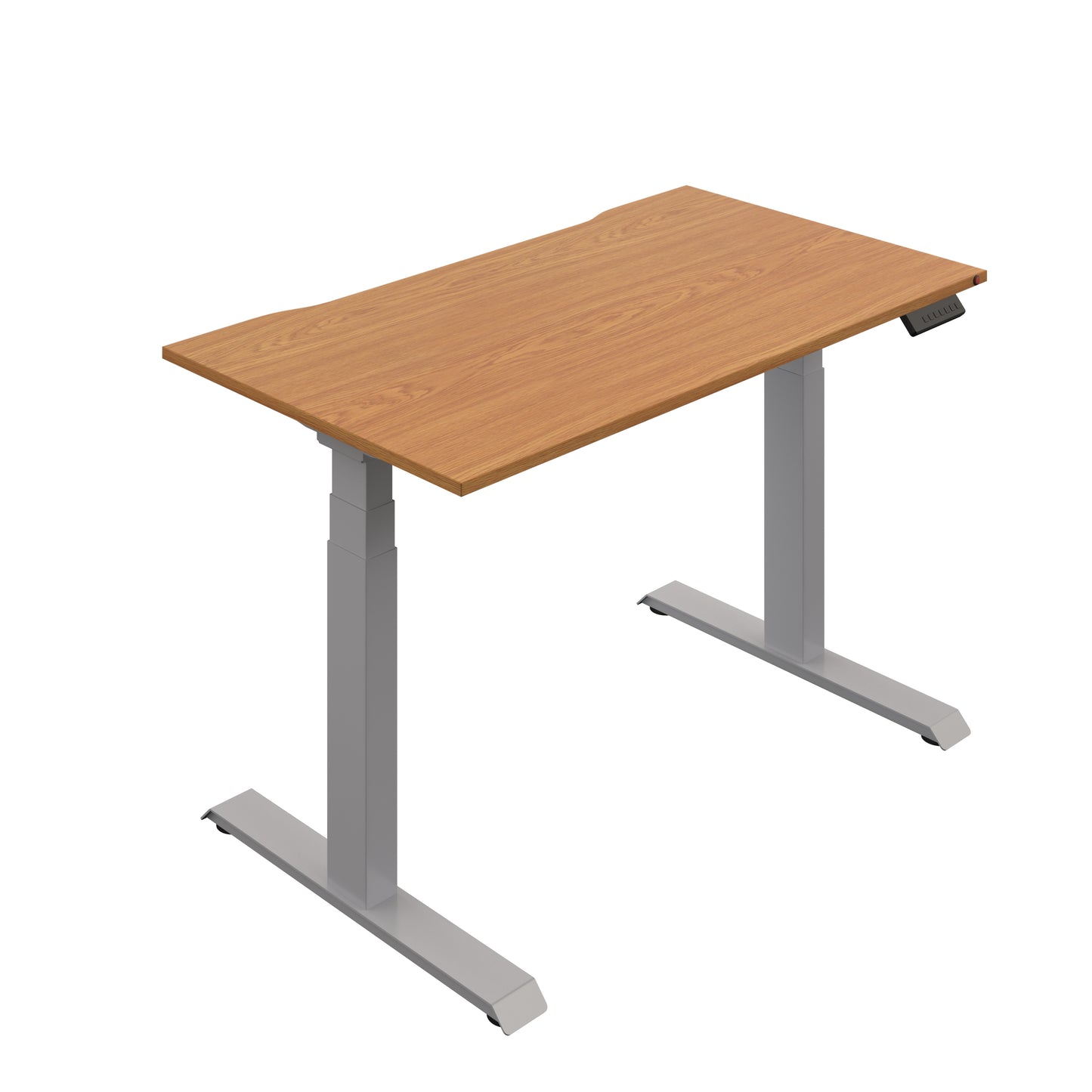 Okoform Heated Dual Motor Height Adjustable Desk | 1400X800 | Nova Oak/Silver