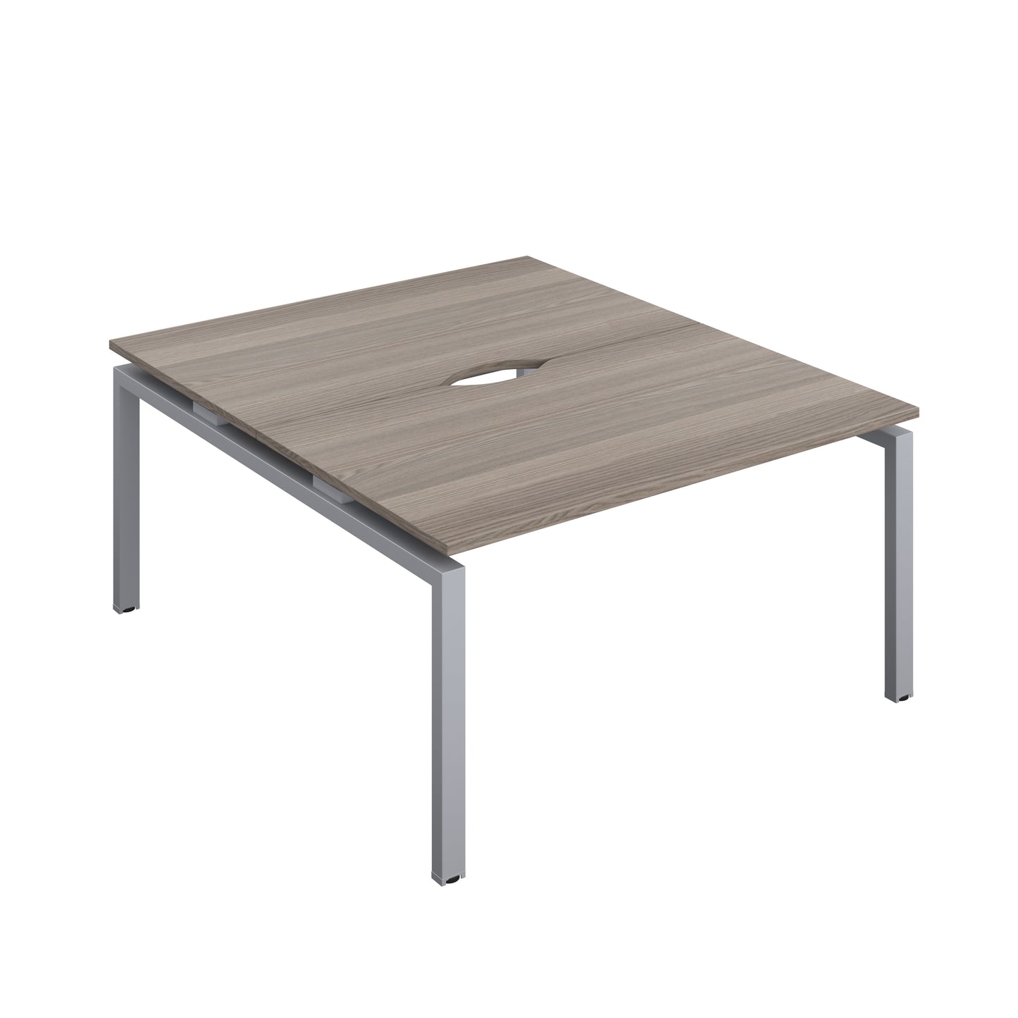 Telescopic Sliding Bench with Cut Out: 2 Person | 1400 X 600 | Grey Oak/Silver