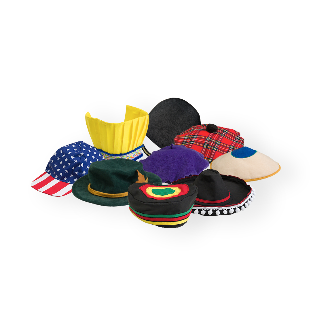 Around the World Hats Set of 9