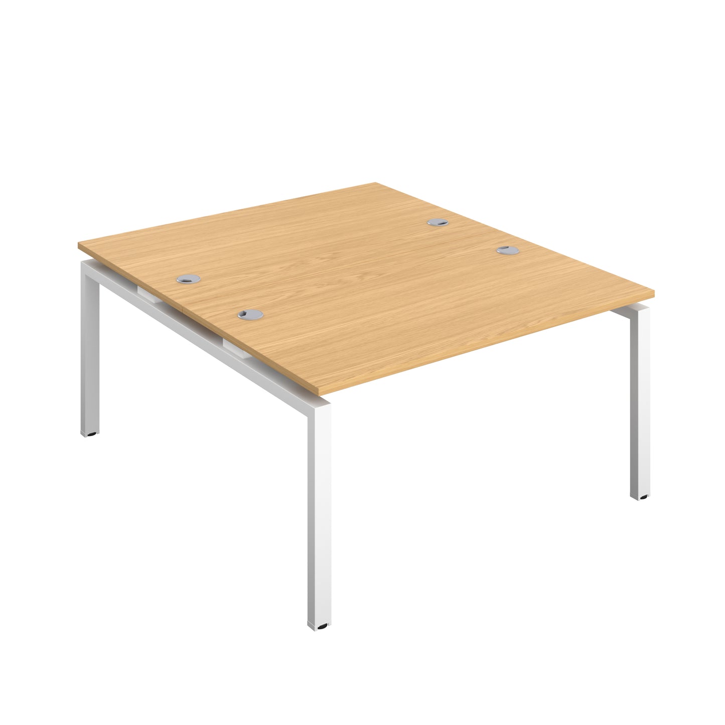 Telescopic Sliding Bench with Cable Ports: 2 Person | 1400 X 800 | Nova Oak/White