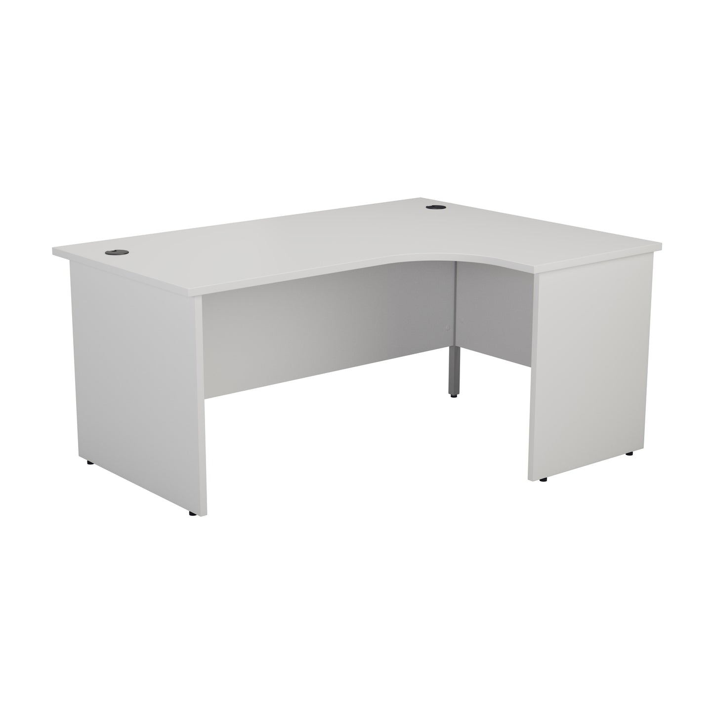 Panel Right Hand Radial Desk | 1800X1200 | White /White