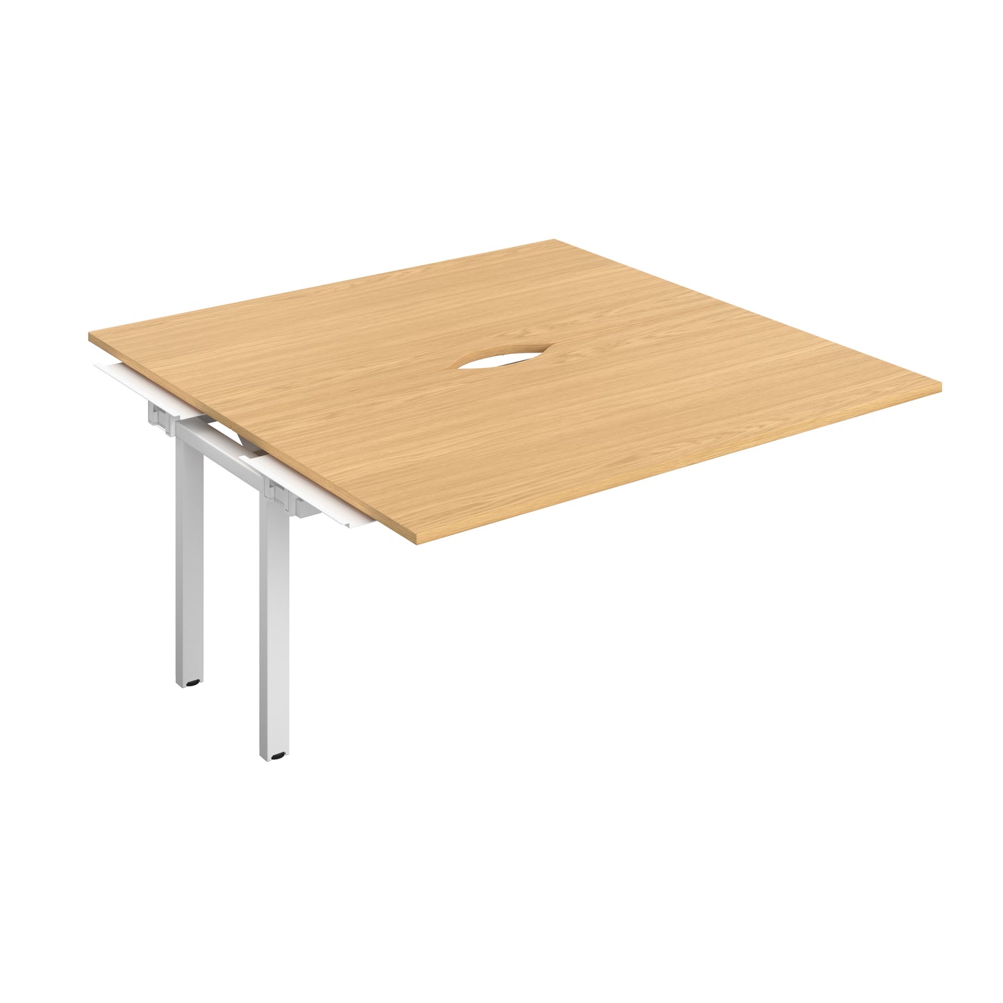 Telescopic Sliding Bench Extension with Cut Out: 2 Person | 1600 X 600 | Nova Oak/White