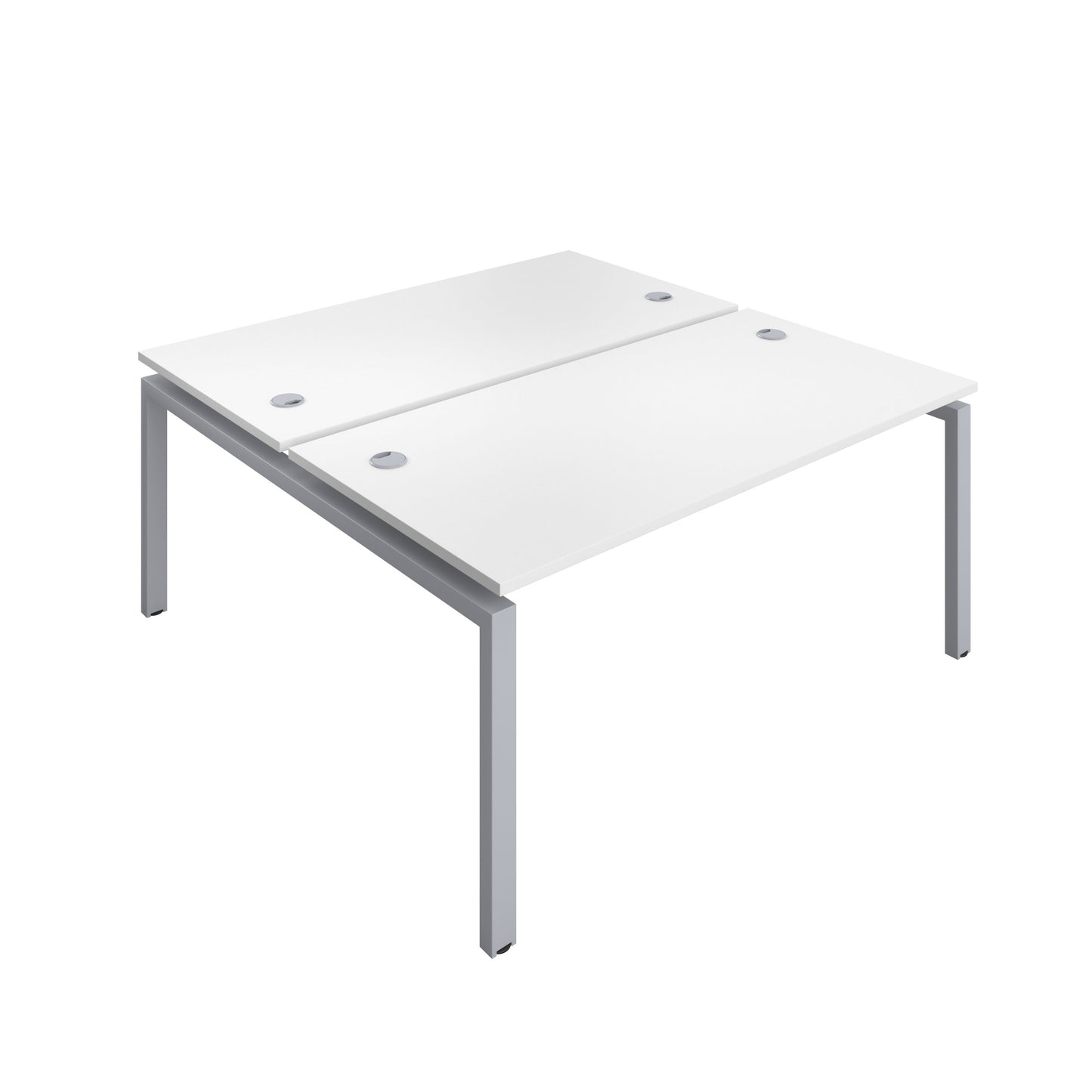 Telescopic Sliding Bench with Cable Ports: 2 Person | 1600 X 800 | White/Silver