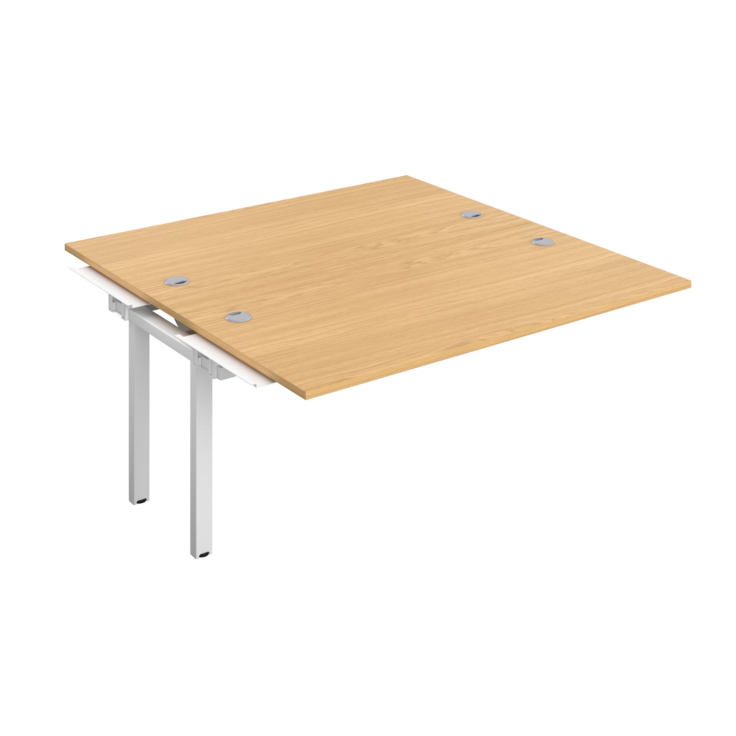 Telescopic Bench Extension with Cable Ports: 2 Person | 1600 X 800 | Nova Oak/White