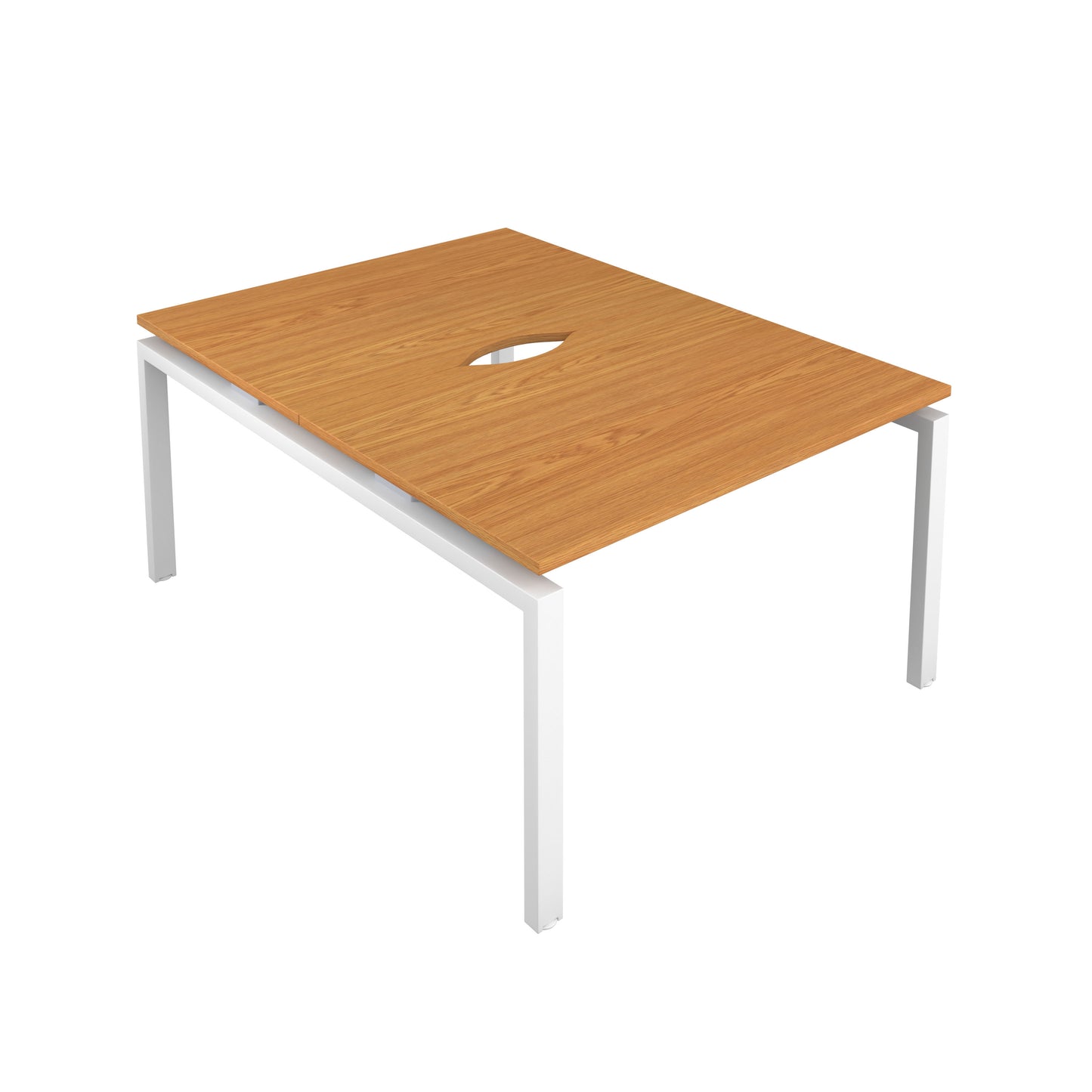 Telescopic Sliding Bench with Cut Out: 2 Person | 1200 X 800 | Nova Oak/White