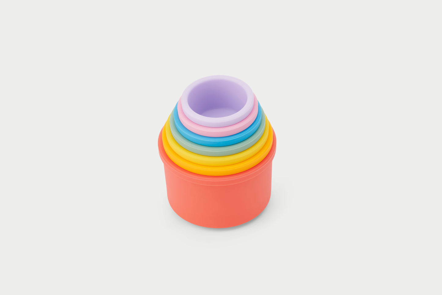 SiliSoft Round Stacking Cups (rainbow)