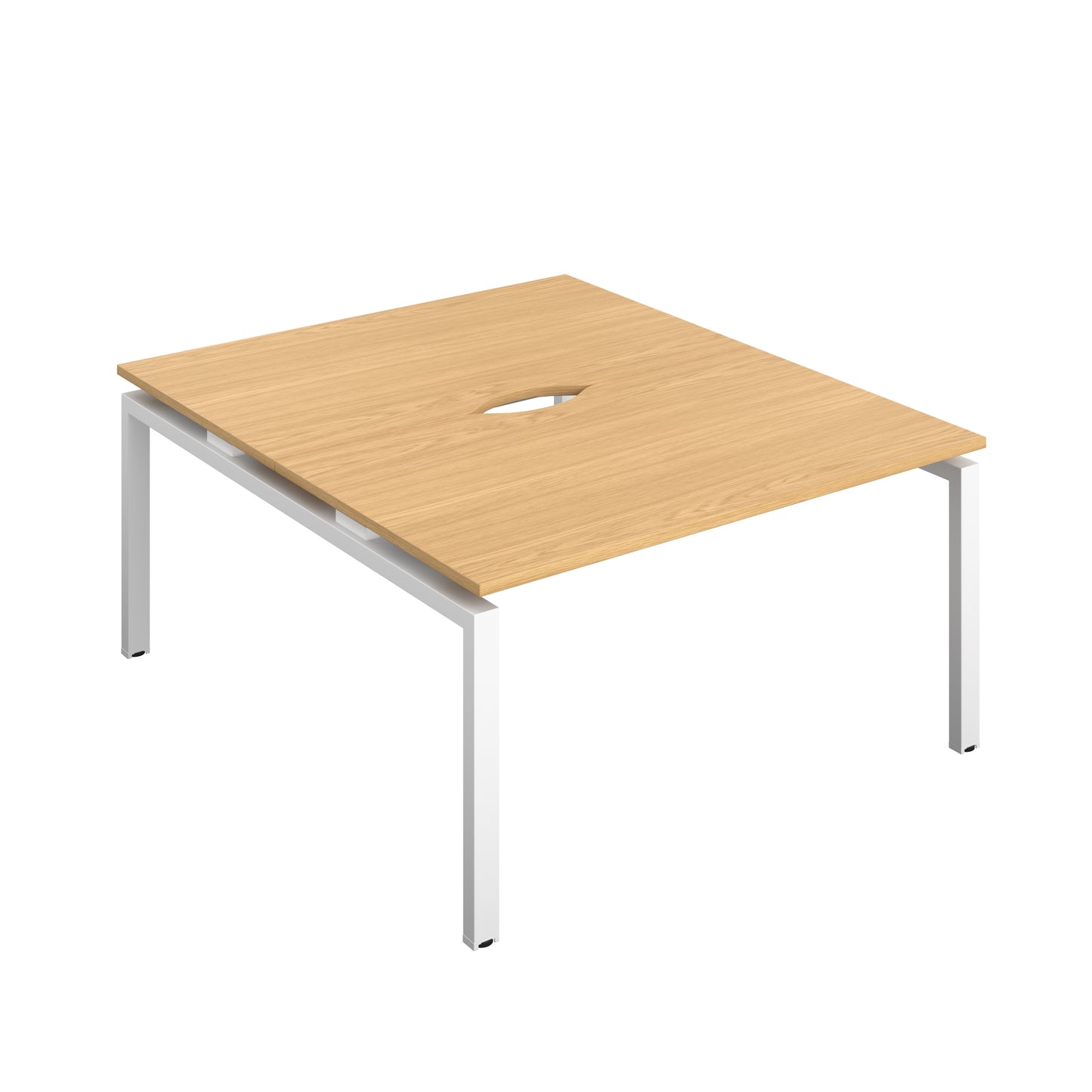 Telescopic Sliding Bench with Cut Out: 2 Person | 1400 X 800 | Nova Oak/White