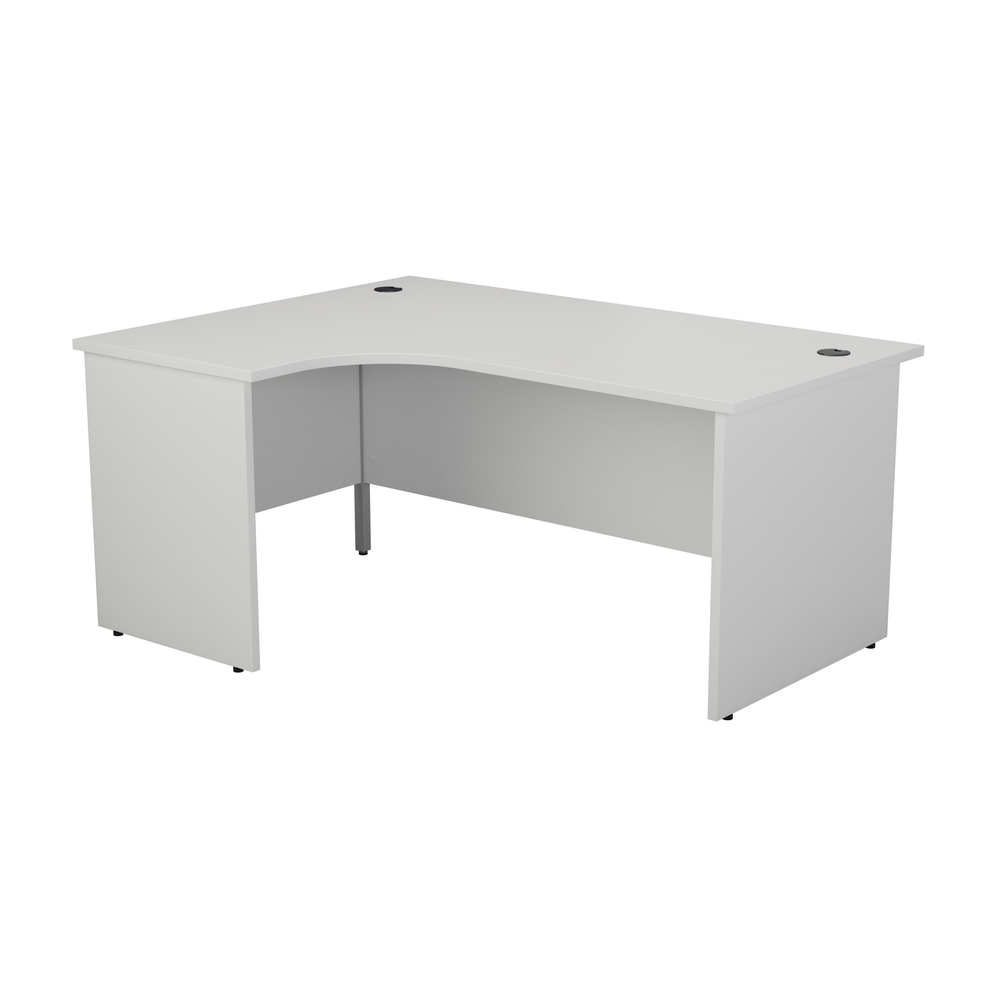 Panel Left Hand Radial Desk | 1600X1200 | White /White