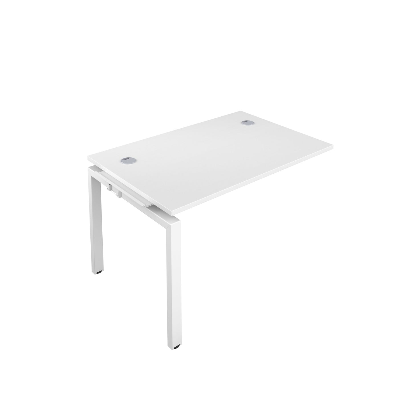 Telescopic Sliding Bench Extension with Cable Ports: 1 Person | 1200 X 600 | White/White