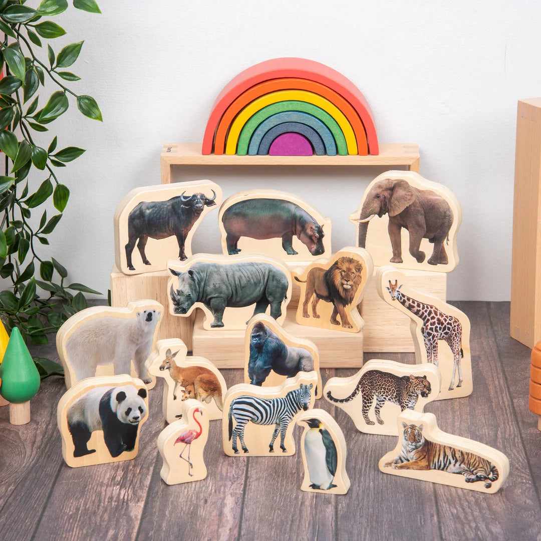 Wooden Wild Animal Blocks
