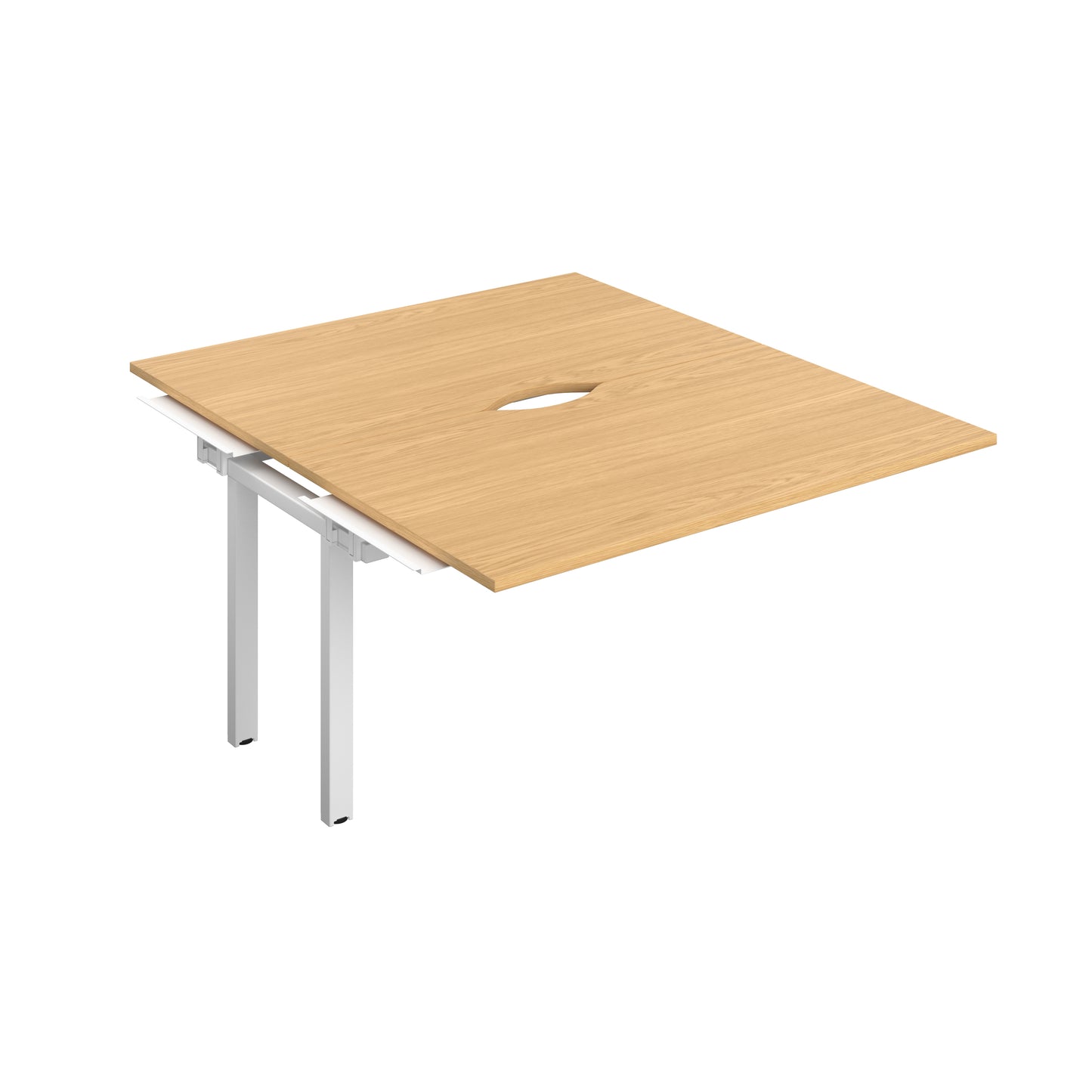 Telescopic Sliding Bench Extension with Cut Out: 2 Person | 1400 X 600 | Nova Oak/White