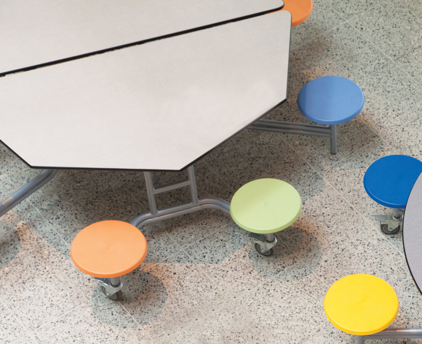 Eight Seat Octagonal Mobile Folding Table