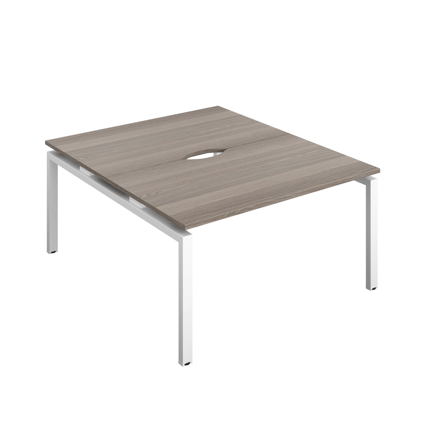 Telescopic Sliding Bench with Cut Out: 2 Person | 1400 X 800 | Grey Oak/White