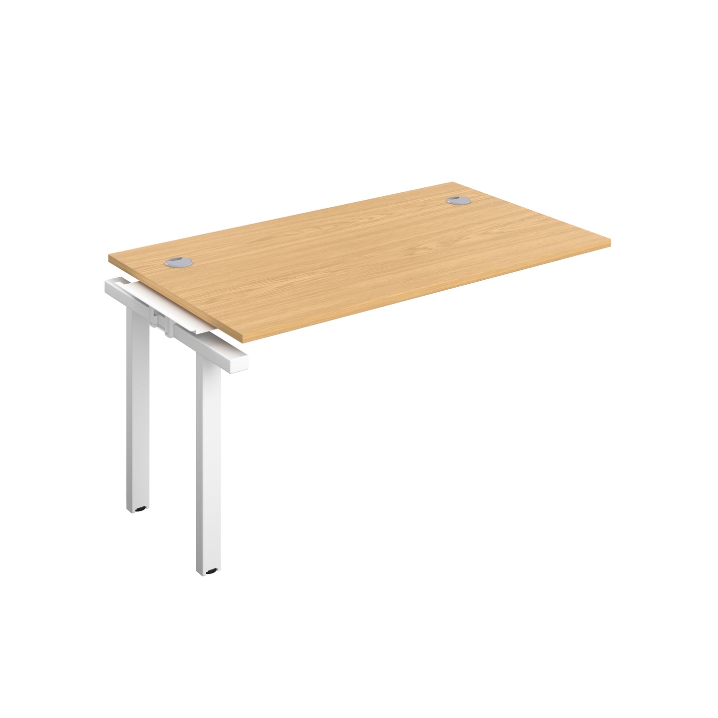 Telescopic Sliding Bench Extension with Cable Ports: 1 Person | 1400 X 600 | Nova Oak/White