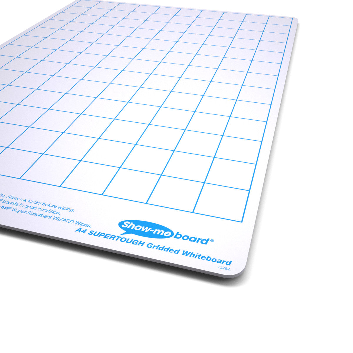 Show-me Bulk Box of 100 x A4 Gridded/Plain SUPERTOUGH Whiteboards, pens and erasers plus 1 free cleaner.
