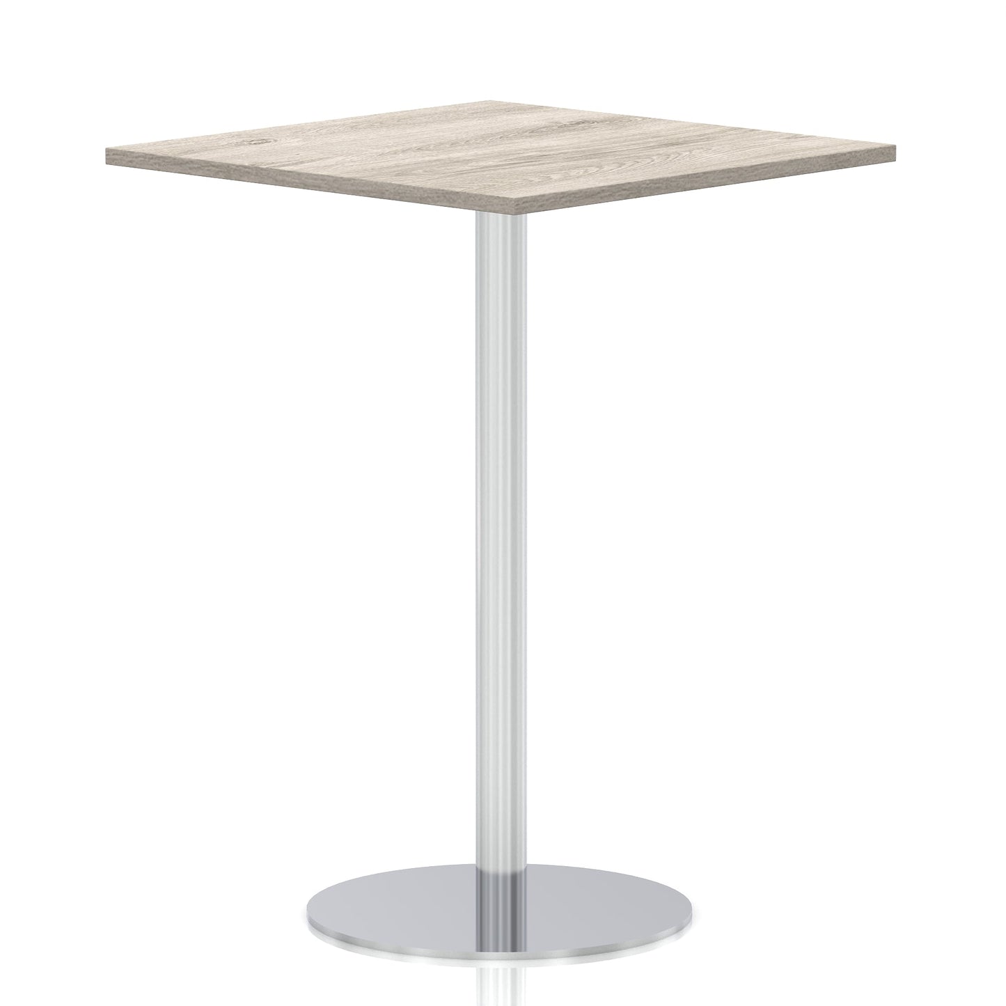 Italia Square Poseur Table Silver Leg