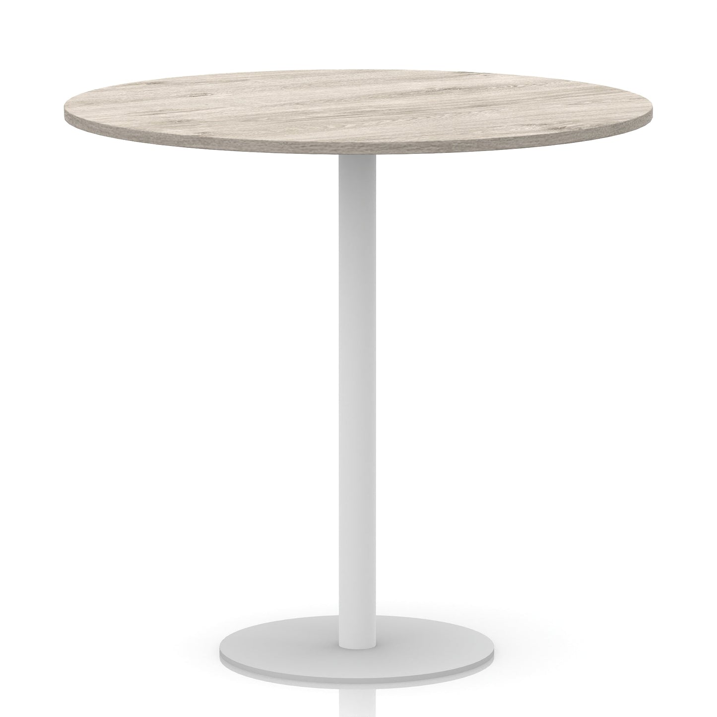 Italia Round Poseur Table White Leg