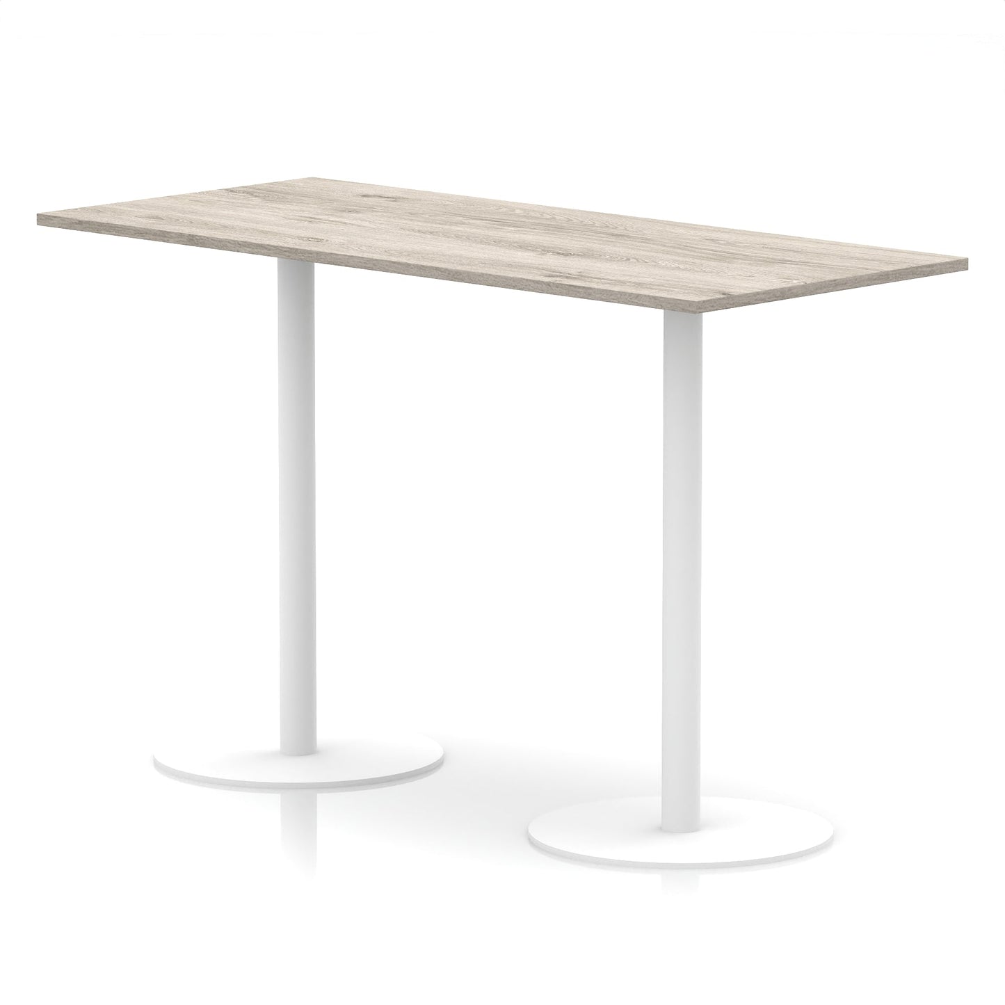 Italia Rectangular Poseur Table White Leg
