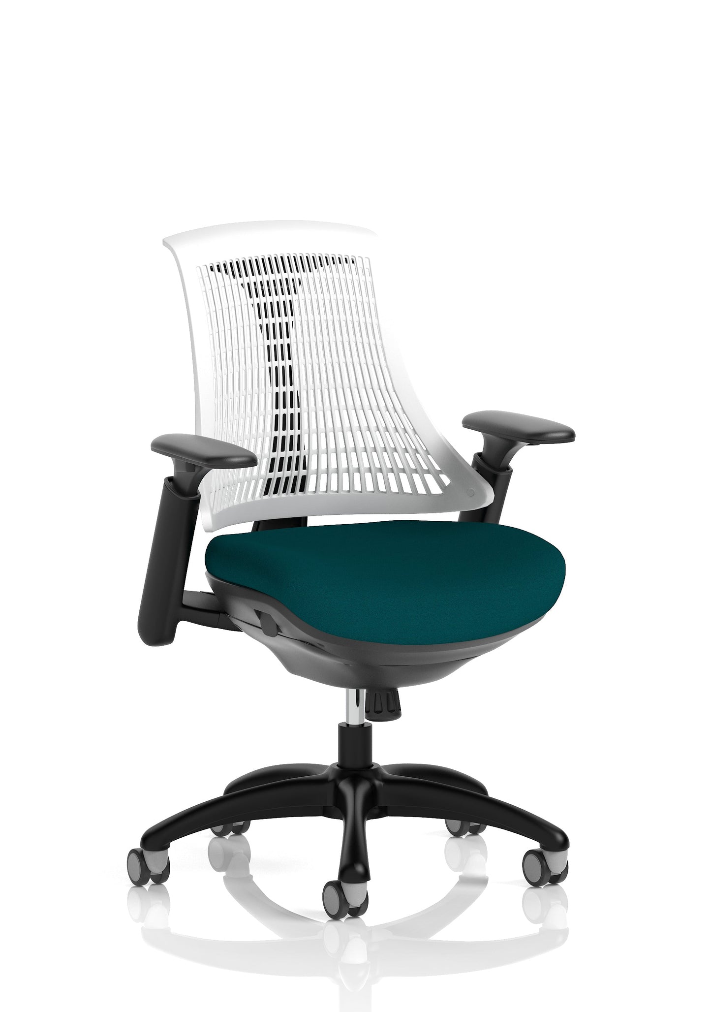 Flex Medium Back Black Frame Task Operator Office Chair with Arms