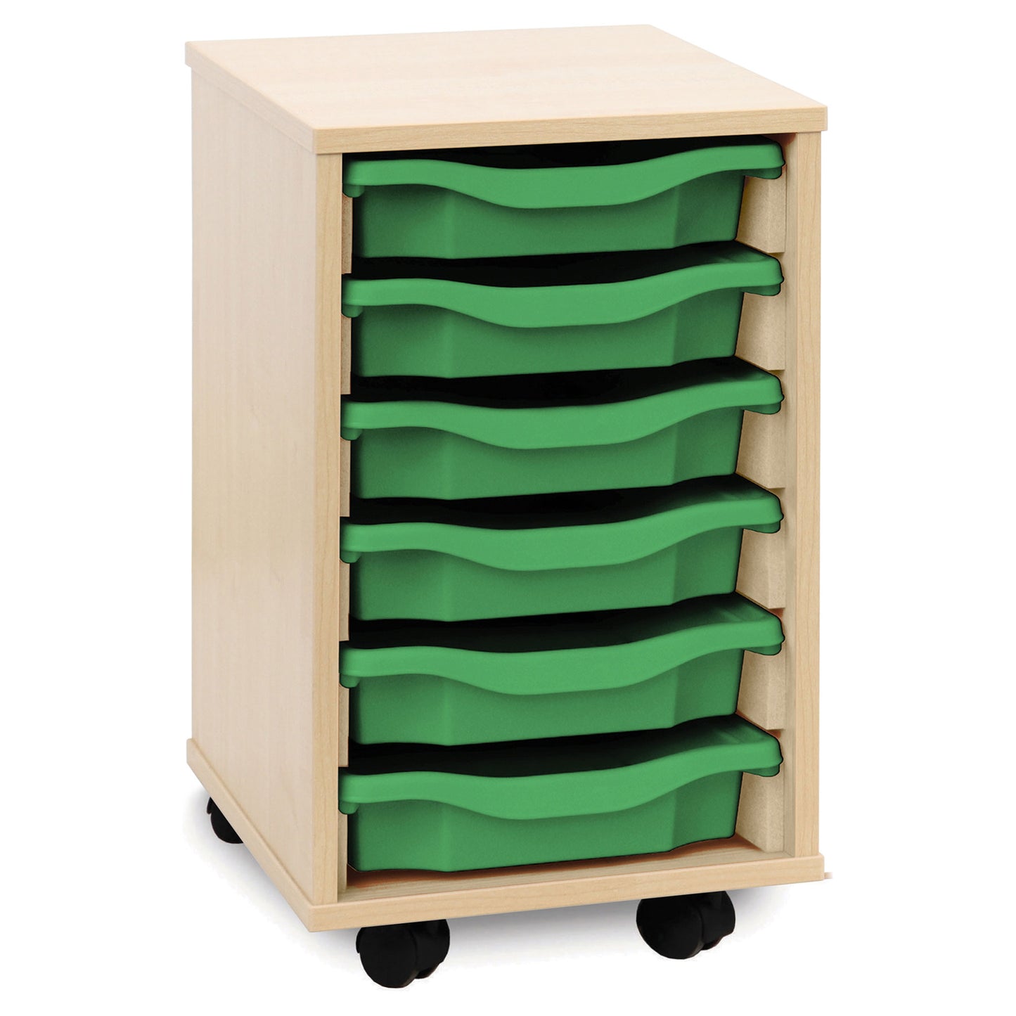 Monarch Mobile School Shallow Tray Storage Unit 6 Trays