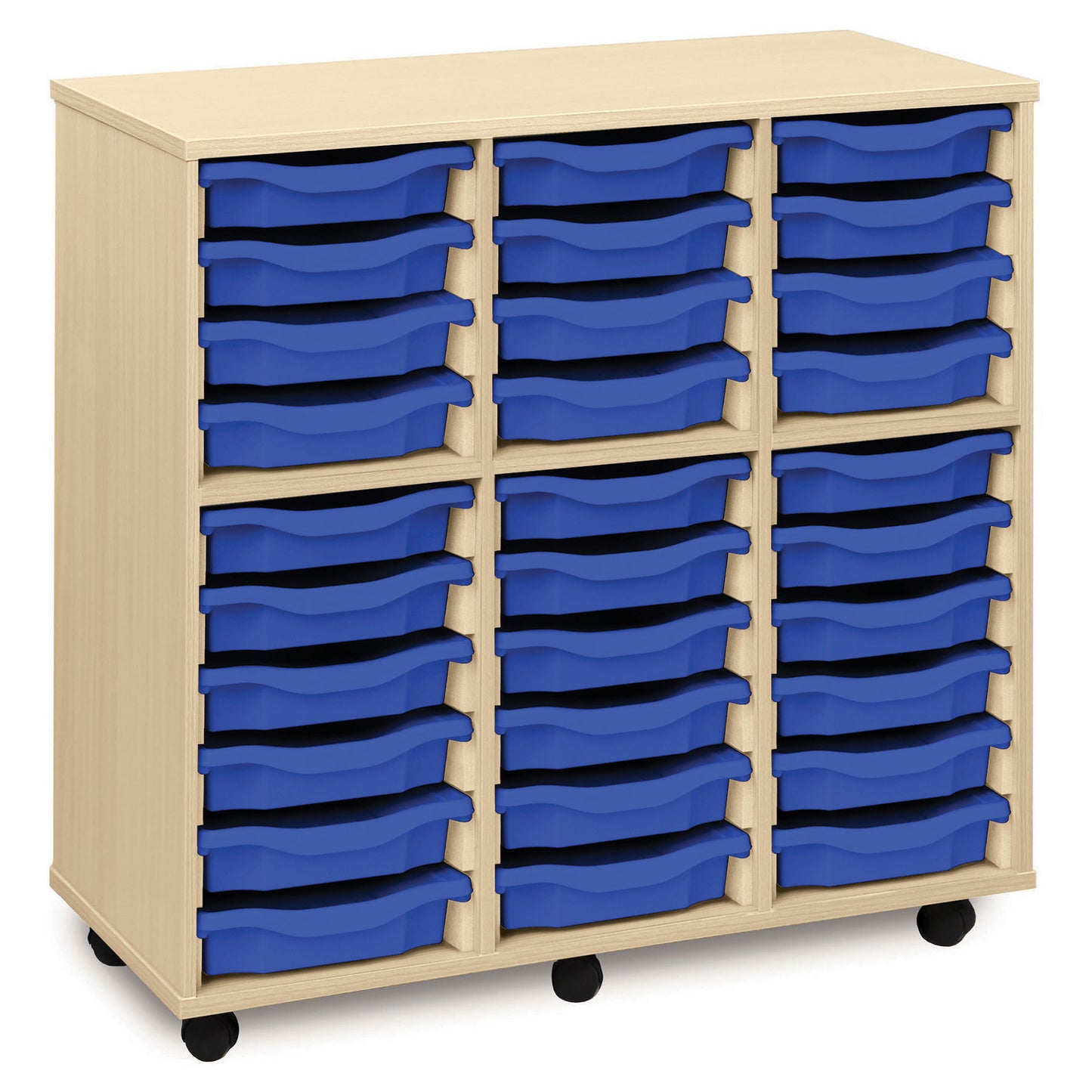 Monarch Mobile School Shallow Tray Storage Unit 30 Trays