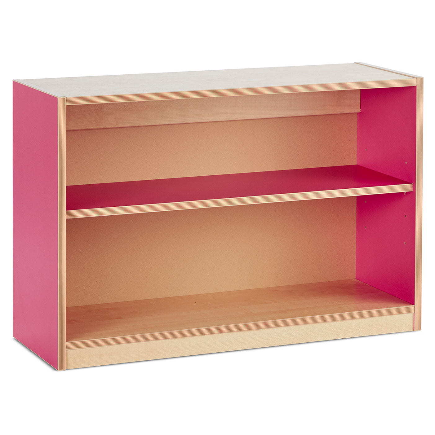 Monarch Open Bookcase with 2 Coloured Adjustable Shelves (H600)