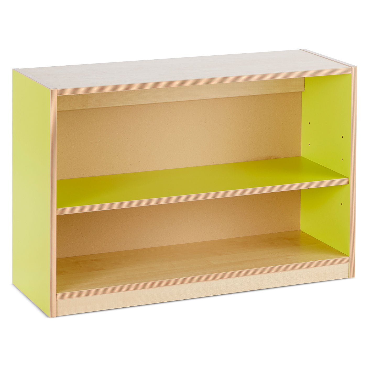 Monarch Open Bookcase with 2 Coloured Adjustable Shelves (H600)