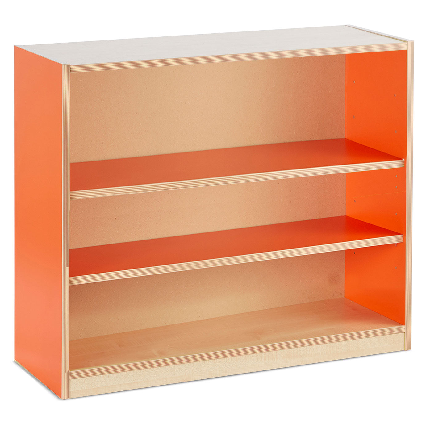 Monarch Open Bookcase with 2 Coloured Adjustable Shelves (H750)