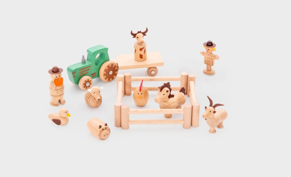 Wooden Farm Set - Pk15