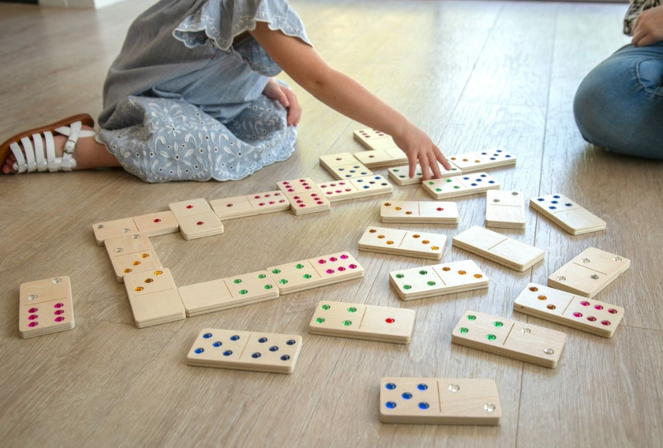 Wooden Jewel Dominoes - Pk28
