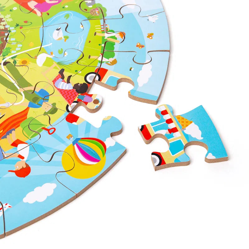 Four Seasons Circular Floor Puzzle