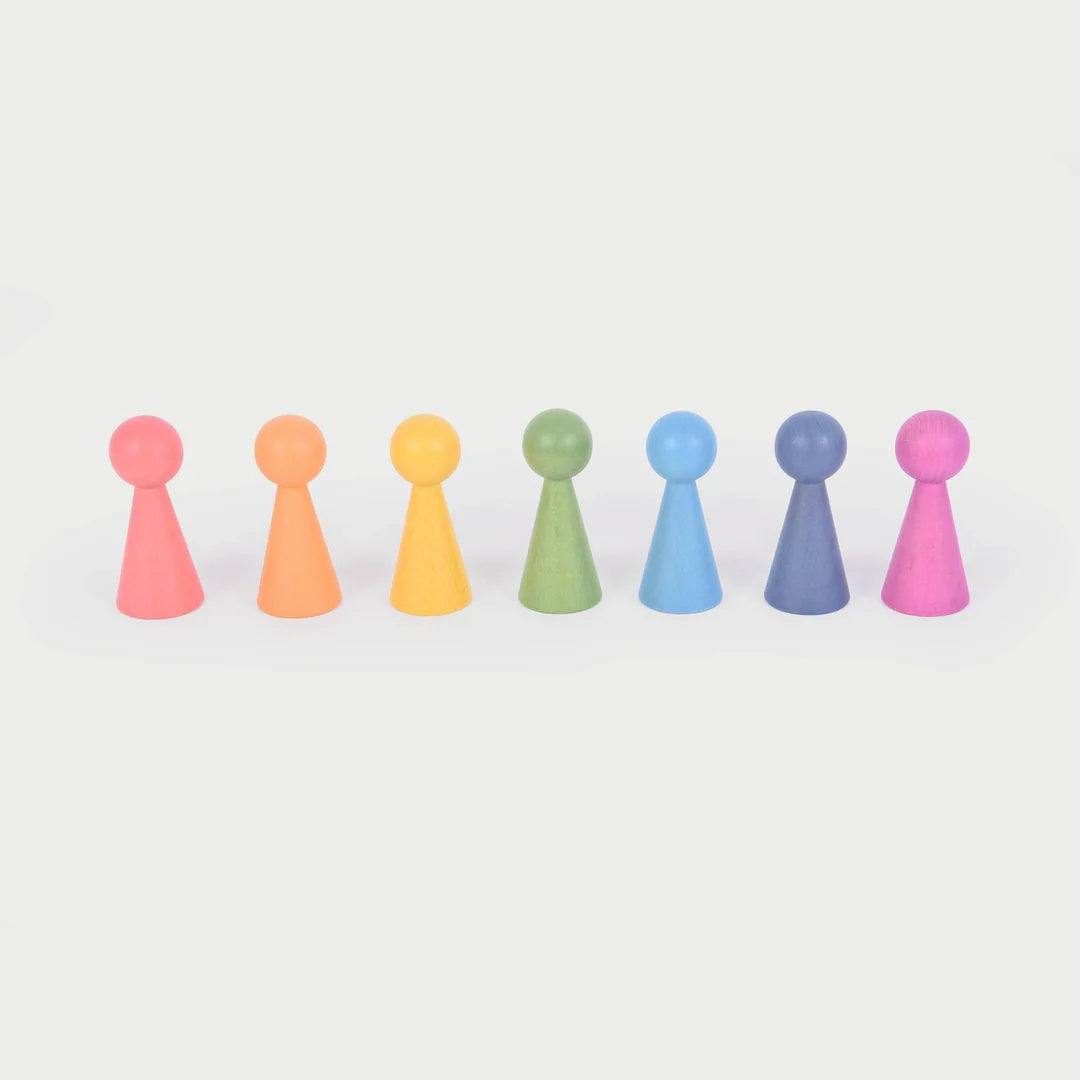 Rainbow Wooden Figures