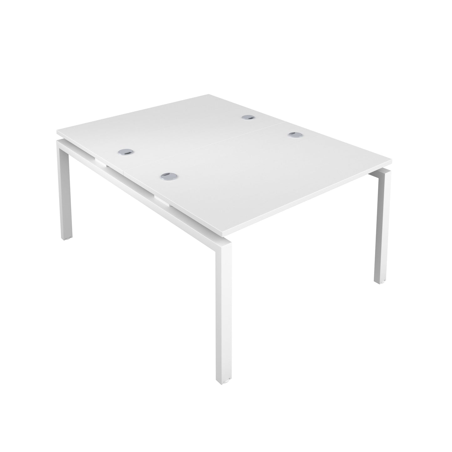 Telescopic Sliding Bench with Cable Ports: 2 Person | 1200 X 600 | White/White