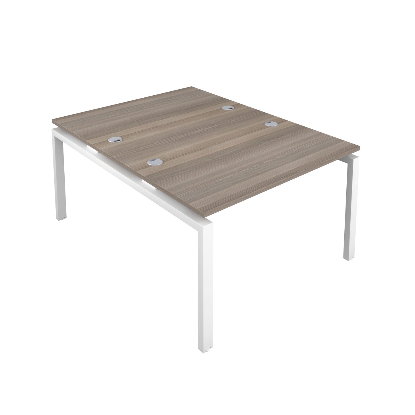 Telescopic Sliding Bench with Cable Ports: 2 Person | 1200 X 600 | Grey Oak/White