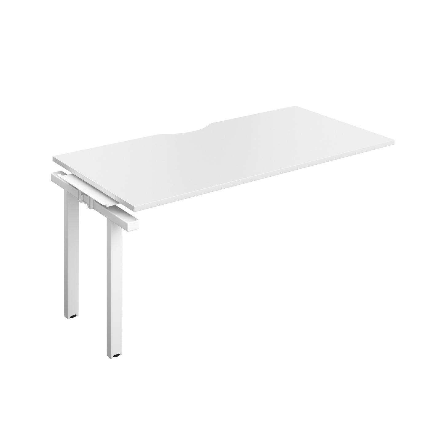 Telescopic Sliding Bench Extension with Cut Out: 1 Person | 1600 X 800 | White/White