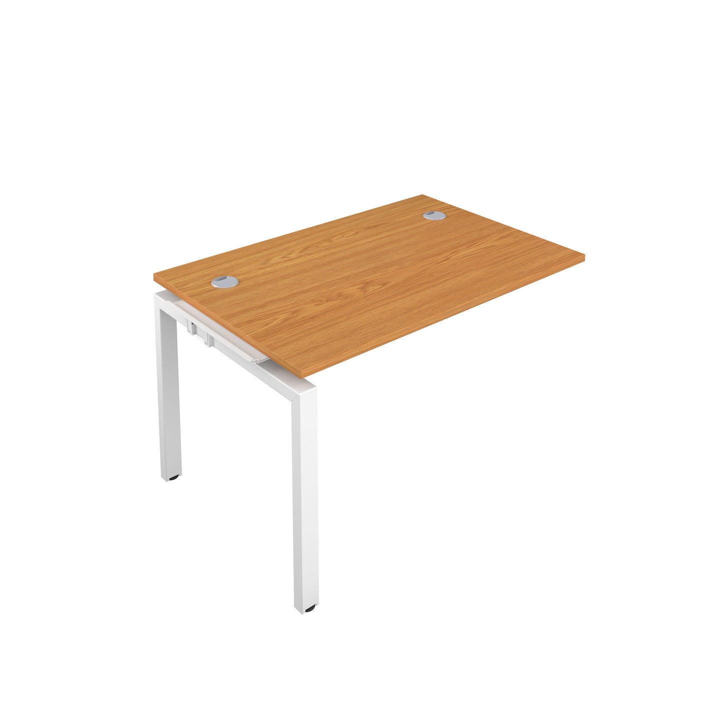Telescopic Sliding Bench Extension with Cable Ports: 1 Person | 1200 X 800 | Nova Oak/White