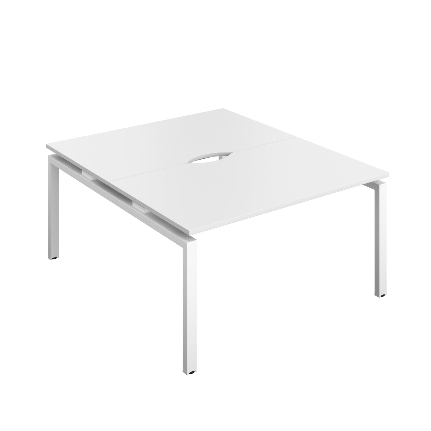 Telescopic Sliding Bench with Cut Out: 2 Person | 1400 X 800 | White/White
