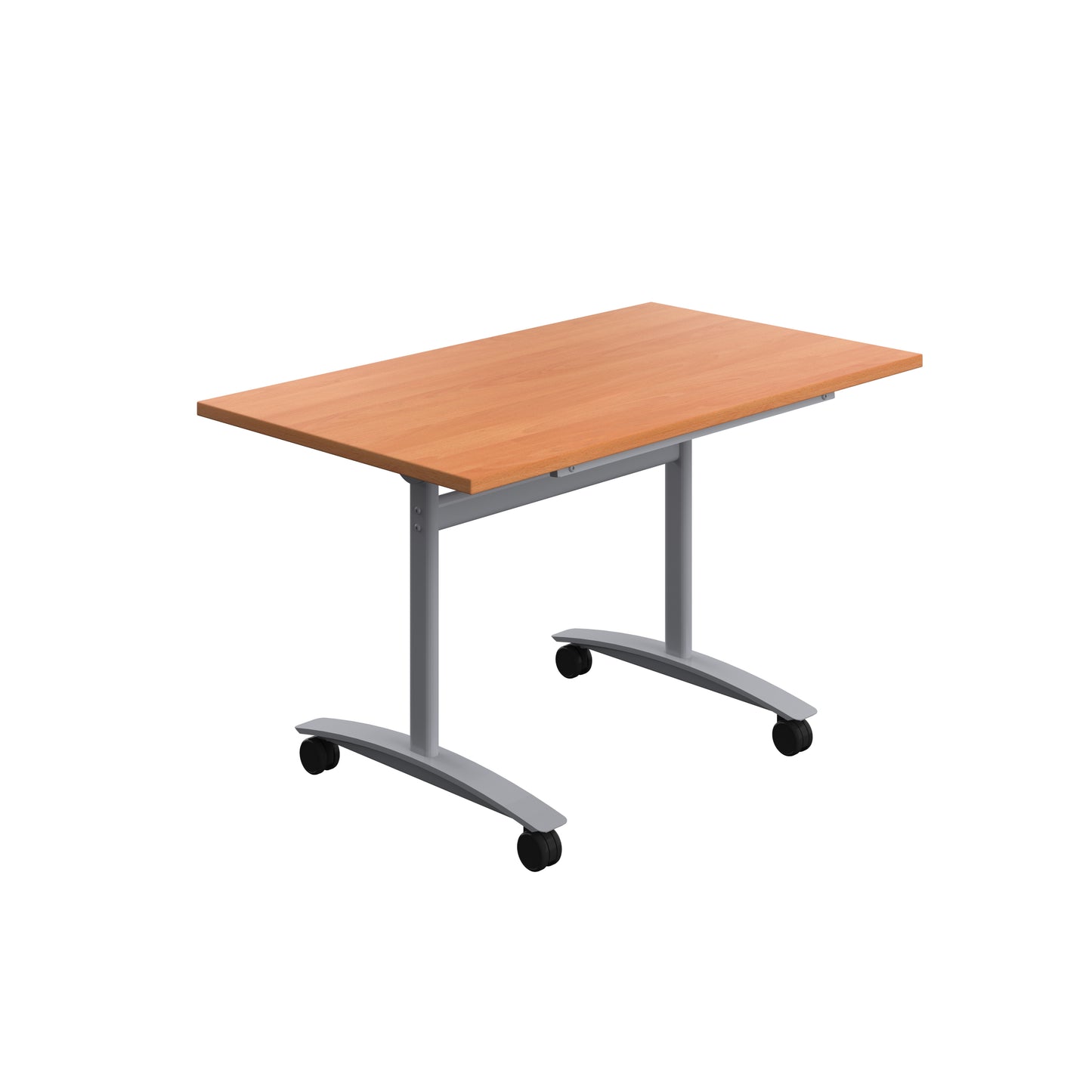 One Rectangular Tilting Table | 1200 X 700 | Beech/Silver