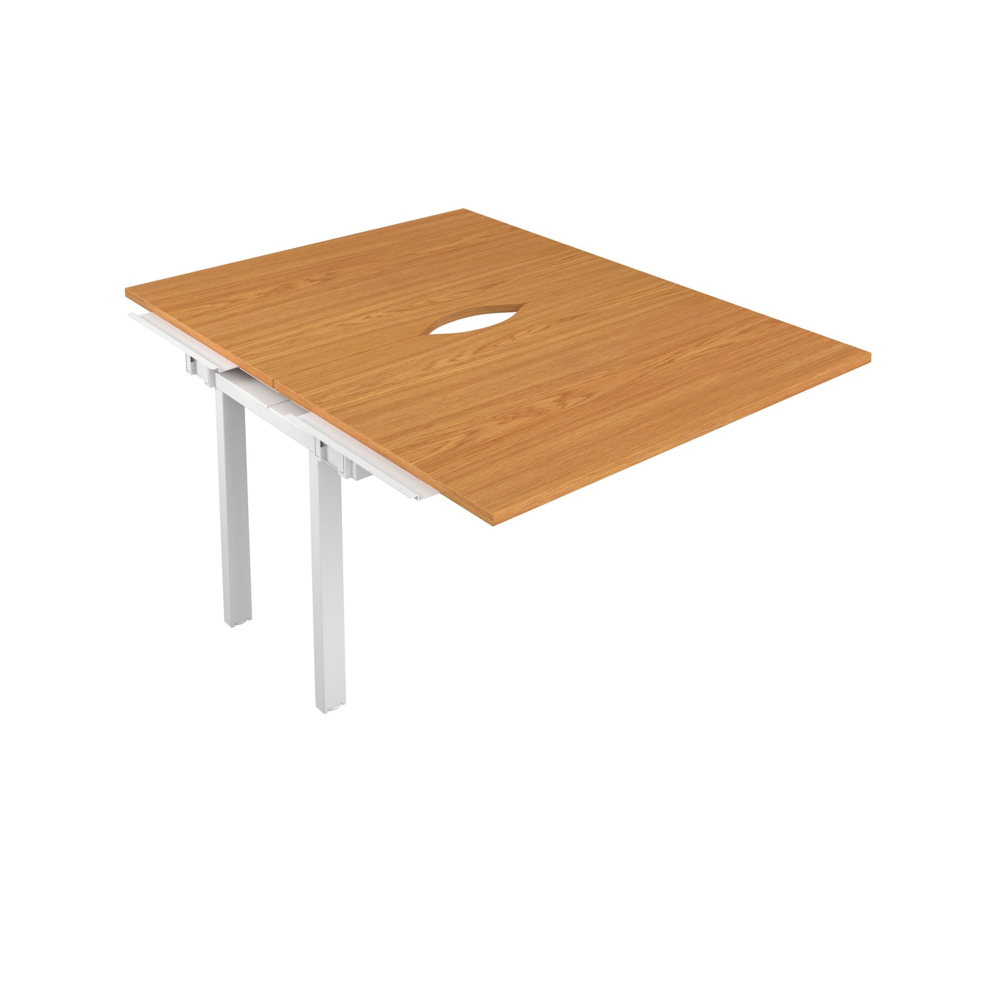 Telescopic Sliding Bench Extension with Cut Out: 2 Person | 1200 X 600 | Nova Oak/White