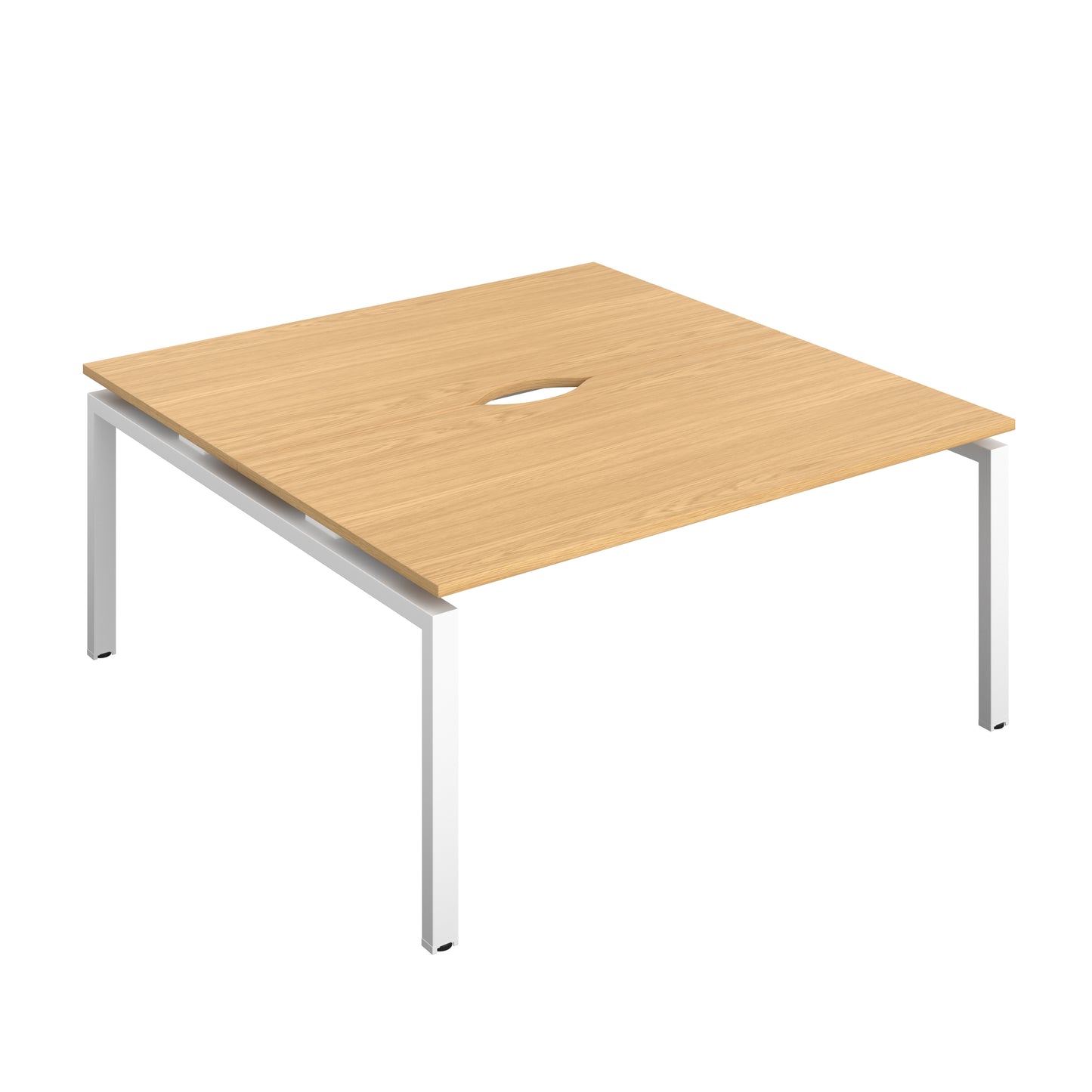 Telescopic Sliding Bench with Cut Out: 2 Person | 1600 X 600 | Nova Oak/White