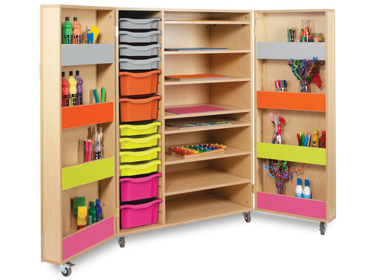 Monarch Art Cupboard Storage Unit with 16 Single Tray Slots