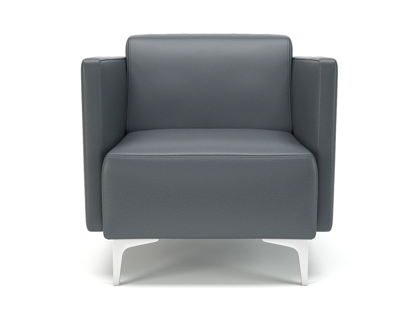 Napa Slim Arm 75cm Wide Armchair in Cristina Marrone Ultima Faux Leather