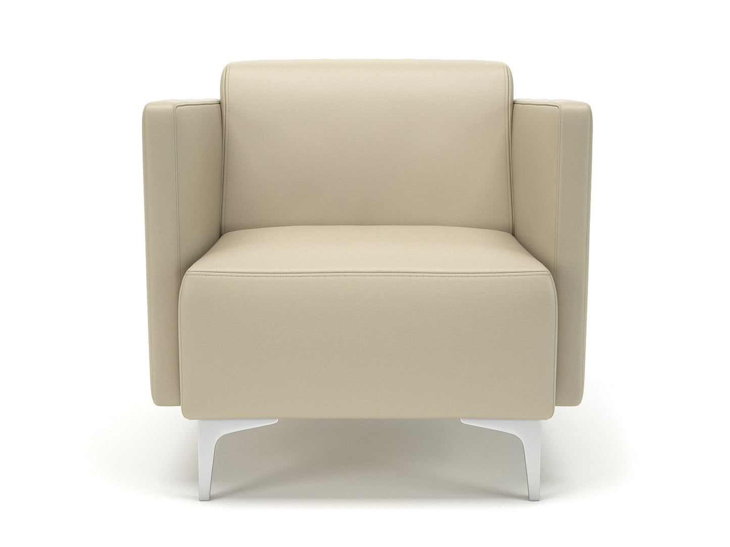 Napa Slim Arm 75cm Wide Armchair in Cristina Marrone Ultima Faux Leather