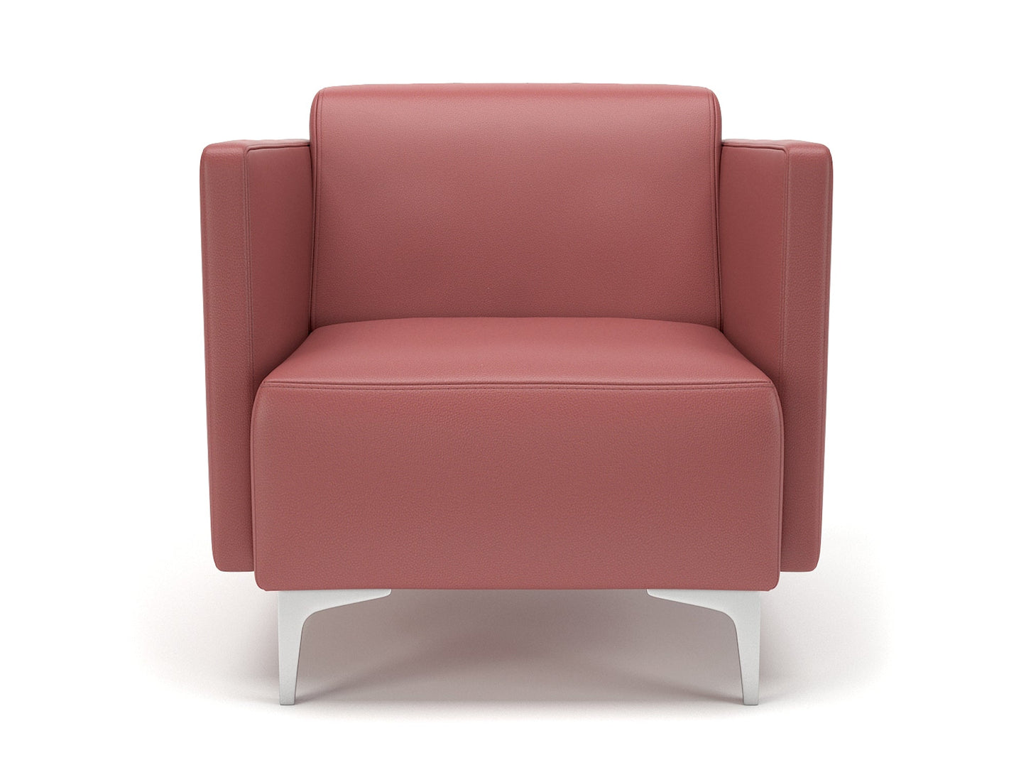 Napa Slim Arm 75cm Wide Armchair in Cristina Marrone Ultima Faux Leather