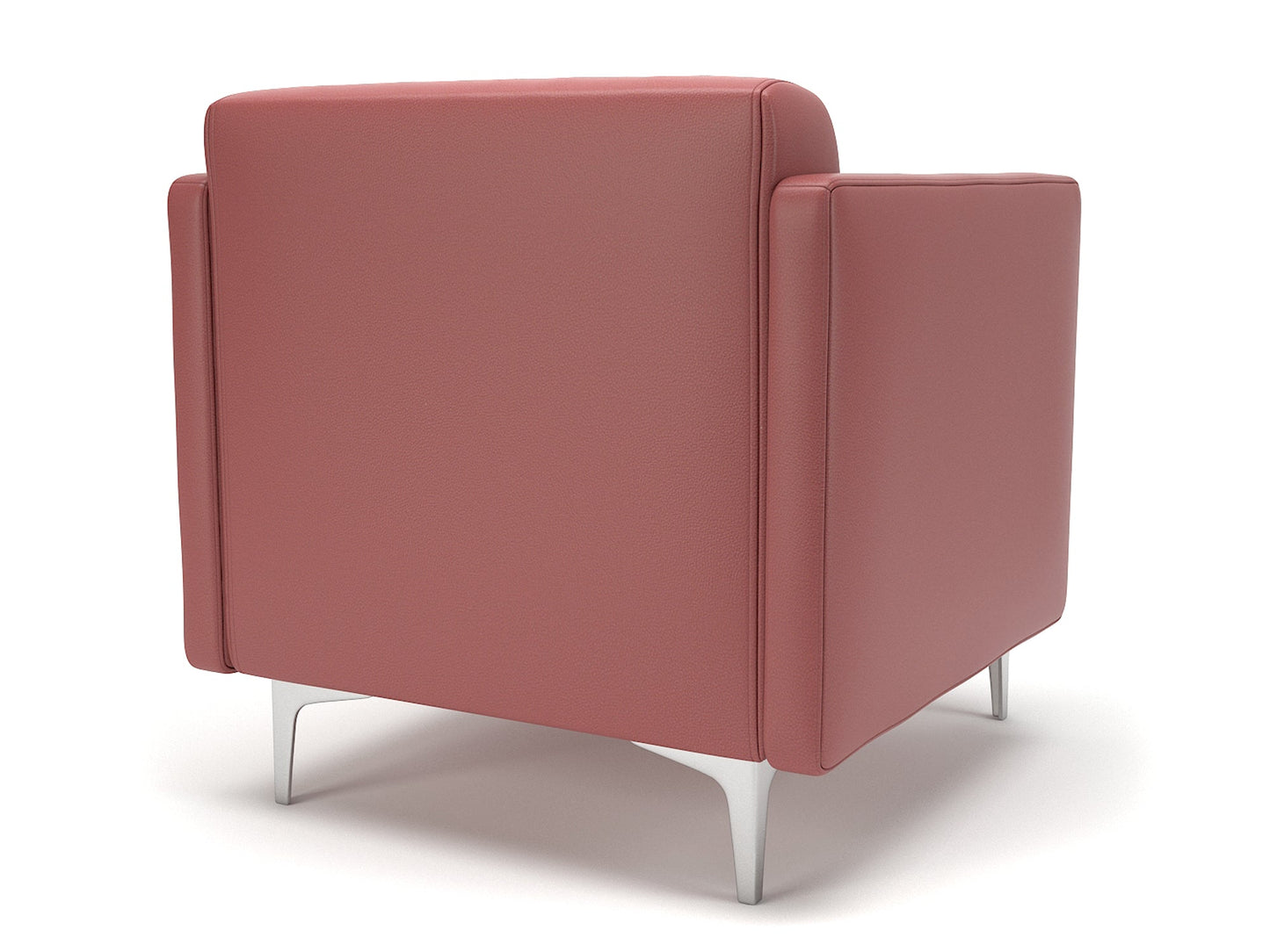 Napa Slim Arm 75cm Wide Armchair in Cristina Marrone Ultima Faux Leather